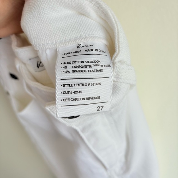 Kancan For Maurice’s Women’s White frayed distressed denim skinny jeans size 27 - Picture 9 of 9